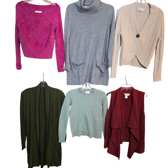 Women's XS 0 2 Extra Small Sweaters Cardigans Pullovers Wholesale Bulk Lot of 6 - Picture 1 of 10